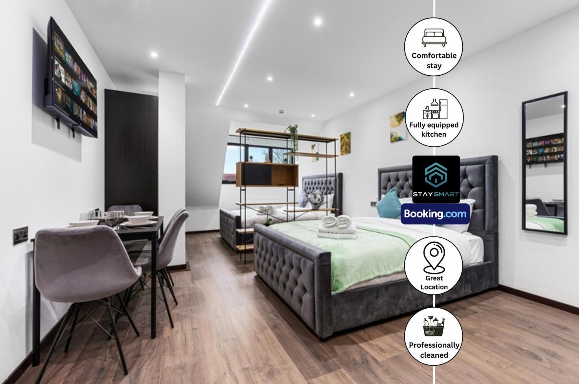 Stylish Studio Apt By Stay Smart Short Lets & Serviced Accommodation Woodstock With Free Wifi London Exterior foto